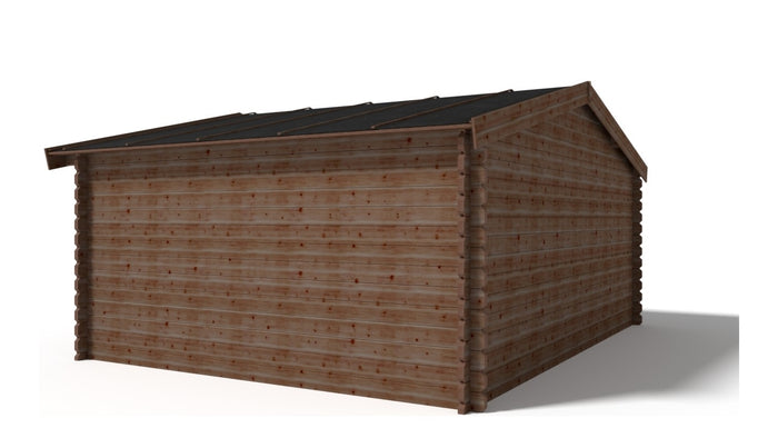 Casetta da giardino in legno - 20.00m2 - 5.00x4.00m - impregnata - 45mm - colore: marrone - DOM376 - ALTANKA