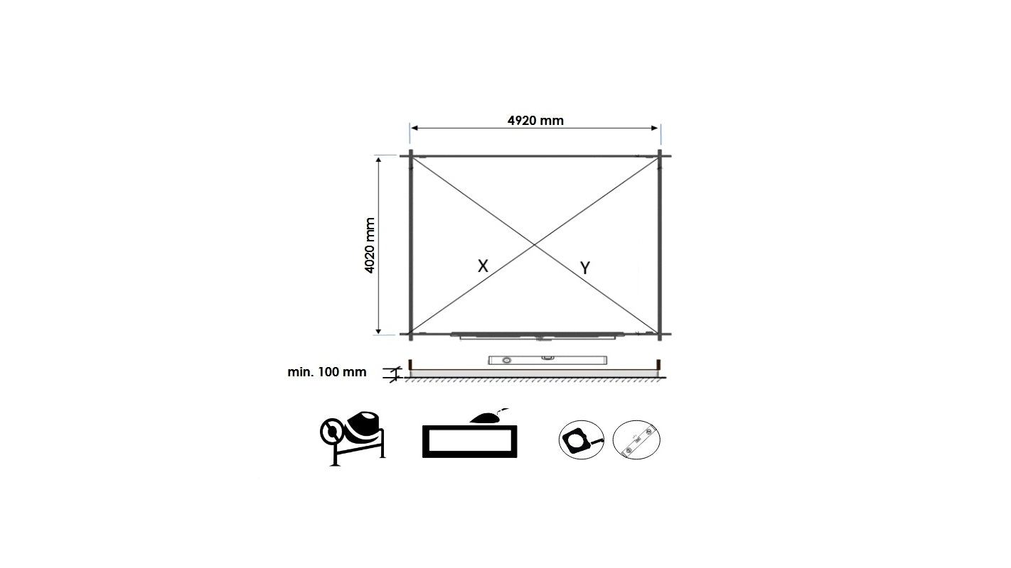 Casetta da giardino in legno - 21.42m2 - 5.10x4.20m - 34mm - colore: naturale - DOM746 - ALTANKA