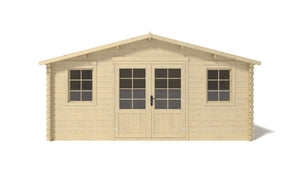 Casetta da giardino in legno - 25.00m2 - 5.00x5.00m - 40mm - colore: naturale - DOM612 - ALTANKA