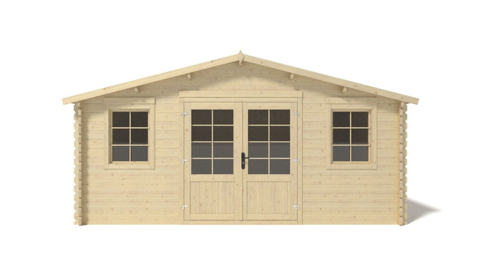 Casetta da giardino in legno - 25.00m2 - 5.00x5.00m - 40mm - colore: naturale - DOM612 - ALTANKA