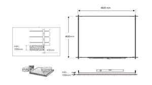 Casetta da giardino in legno - 25.00m2 - 5.00x5.00m - impregnata - 28mm - colore: marrone - DOM596 - ALTANKA