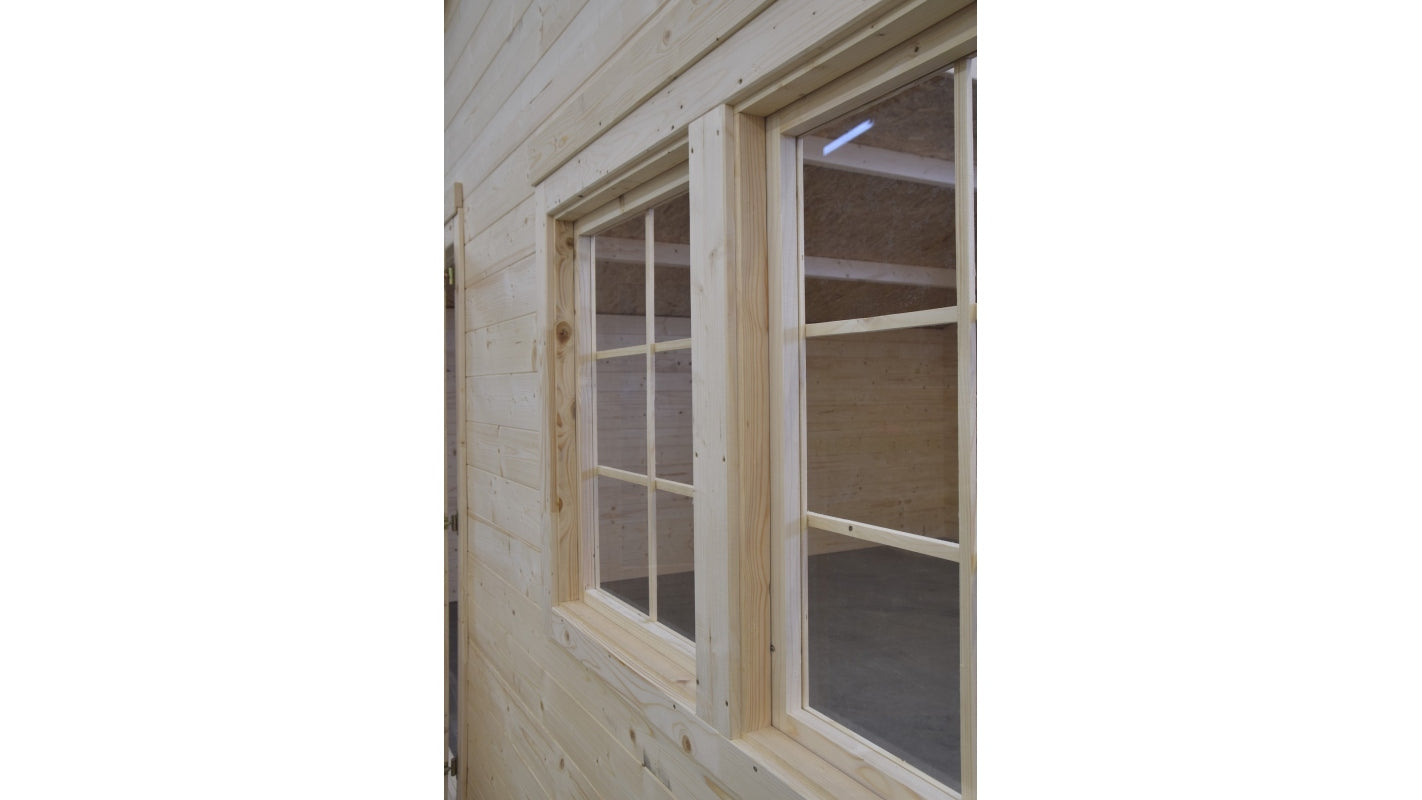 Casetta da giardino in legno - 30.00m2 - 6.00x5.00m - 40mm - colore: naturale - DOM748 - ALTANKA