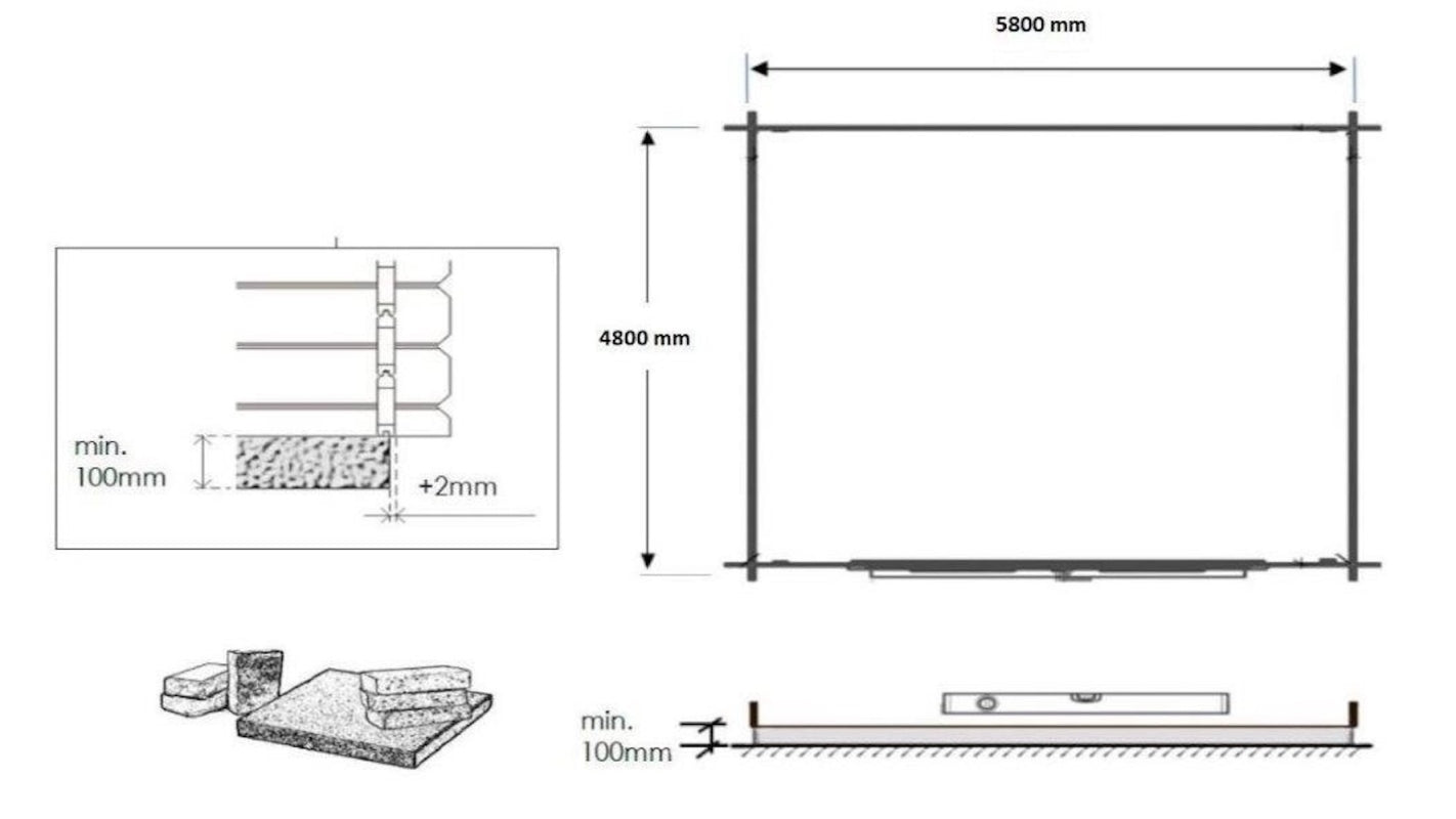 Casetta da giardino in legno - 30.00m2 - 6.00x5.00m - 40mm - colore: naturale - DOM748 - ALTANKA