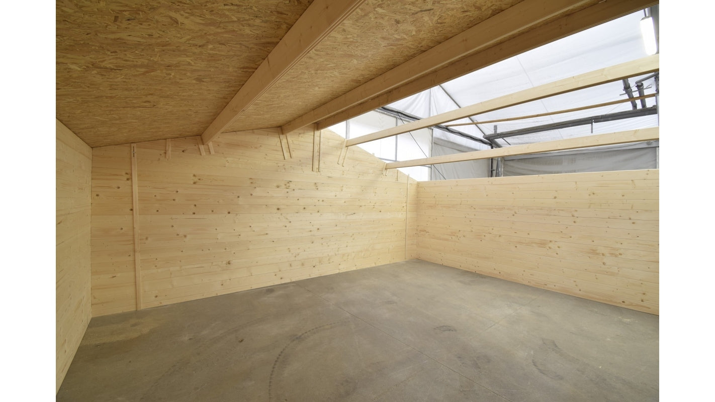 Casetta da giardino in legno - 30.00m2 - 6.00x5.00m - 40mm - colore: naturale - DOM748 - ALTANKA