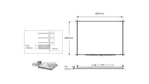 Casetta da giardino in legno – 3.00x3.00 m con estensione 3.00x2.76 m - 9.00 m² - DOM676+DOS194 - ALTANKA