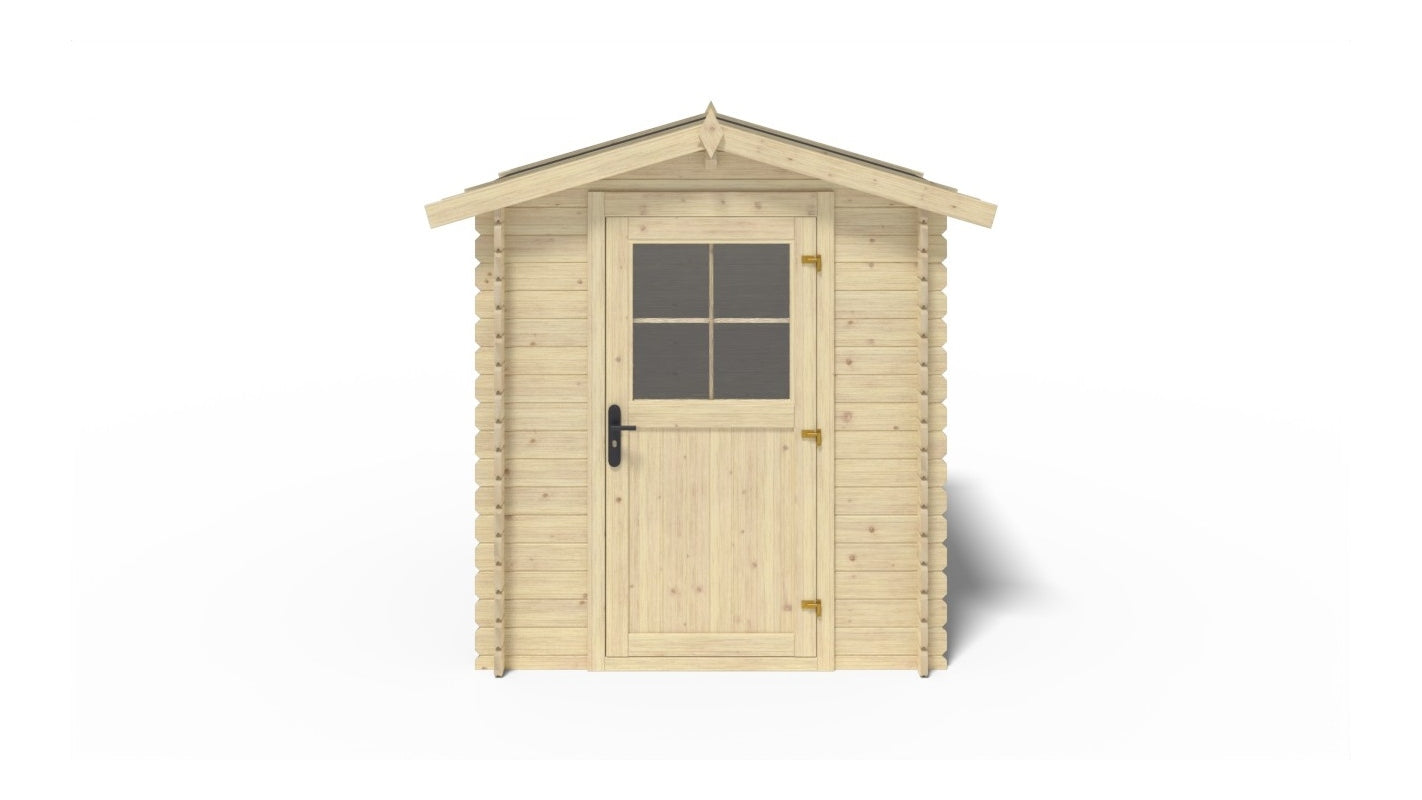 Casetta da giardino in legno - 3.61m2 - 1.90x1.90m - 28mm - colore: naturale - DOM593 - ALTANKA