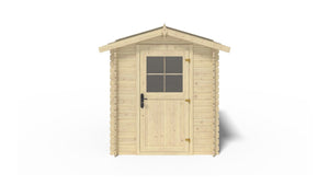 Casetta da giardino in legno - 3.61m2 - 1.90x1.90m - 28mm - colore: naturale - DOM593 - ALTANKA