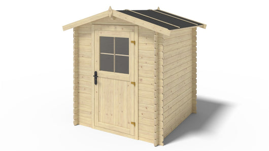 Casetta da giardino in legno - 3.61m2 - 1.90x1.90m - 28mm - colore: naturale - DOM593 - ALTANKA