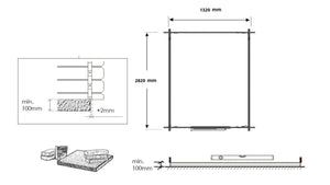 Casetta da giardino in legno - 4.50m2 - 1.50x3.00m - impregnata - 28mm - colore: marrone - DOM673 - ALTANKA