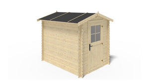 Casetta da giardino in legno - 4.75m2 - 1.90x2.50m - 28mm - colore: naturale - DOM594 - ALTANKA