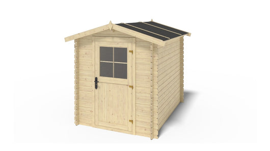 Casetta da giardino in legno - 4.75m2 - 1.90x2.50m - 28mm - colore: naturale - DOM594 - ALTANKA