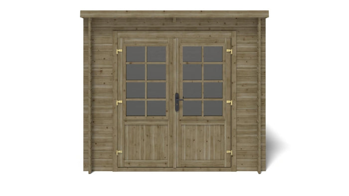 Casetta da giardino in legno - 5.00m2 - 2.50x2.00m - impregnata - 28mm - colore: verde - DOM725 - ALTANKA