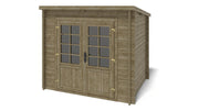 Casetta da giardino in legno - 5.00m2 - 2.50x2.00m - impregnata - 28mm - colore: verde - DOM725 - ALTANKA