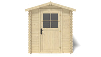 Casetta da giardino in legno - 5.70m2 - 1.90x3.00m - 28mm - colore: naturale - DOM662 - ALTANKA