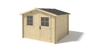 Casetta da giardino in legno - 6.00m2 - 3.00x2.00m - 28mm - colore: naturale - DOM472 - ALTANKA