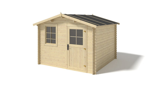 Casetta da giardino in legno - 6.00m2 - 3.00x2.00m - 28mm - colore: naturale - DOM472 - ALTANKA