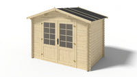 Casetta da giardino in legno - 6.00m2 - 3.00x2.00m - 28mm - colore: naturale - DOM420 - ALTANKA