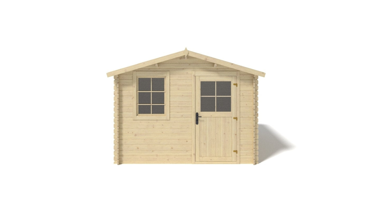 Casetta da giardino in legno - 6.00m2 - 3.00x2.00m - 28mm - colore: naturale - DOM472 - ALTANKA