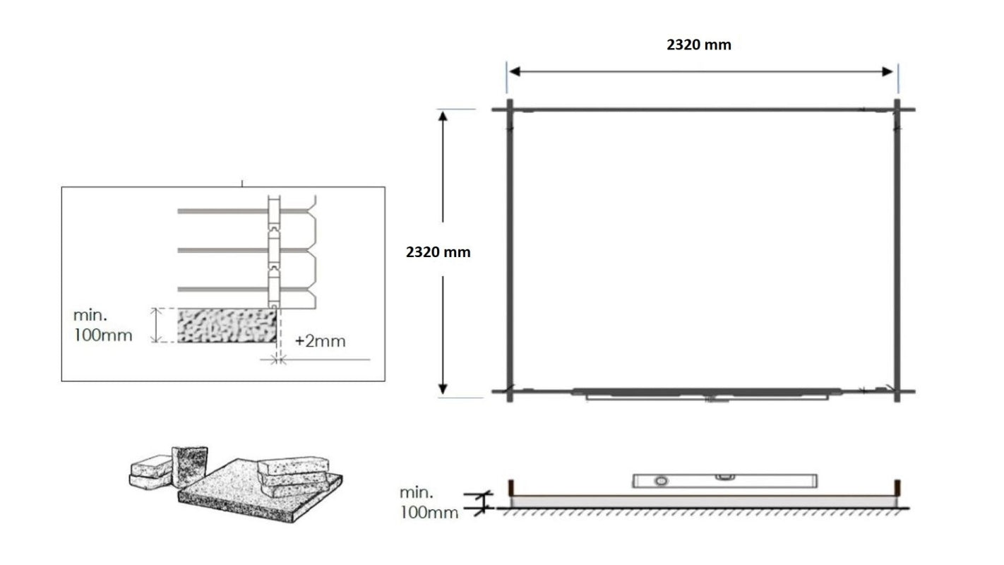 Casetta da giardino in legno - 6.25m2 - 2.50x2.50m - impregnata - 28mm - colore: verde - DOM724 - ALTANKA
