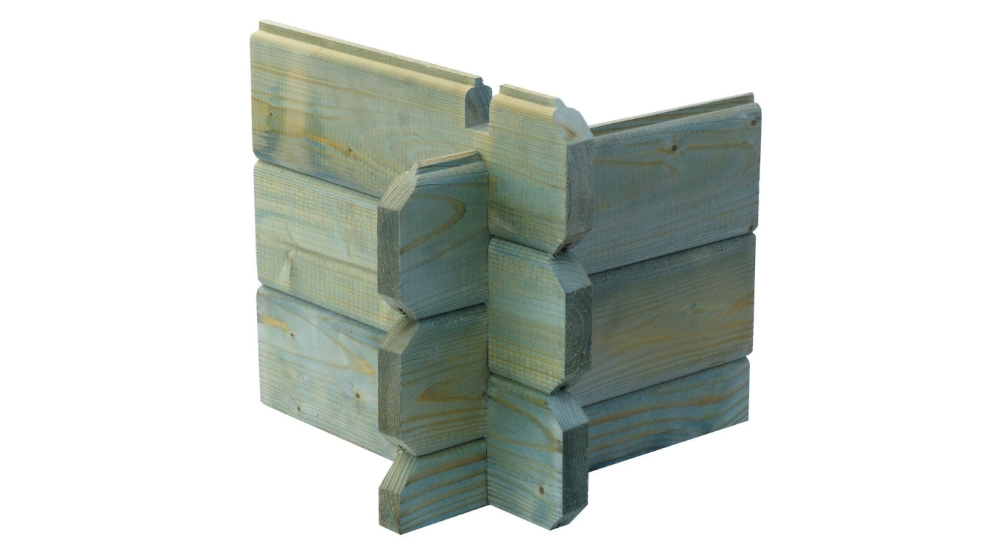 Casetta da giardino in legno - 9.00m2 - 3.00x3.00m - impregnata - 28mm - colore: verde - DOM458 - ALTANKA