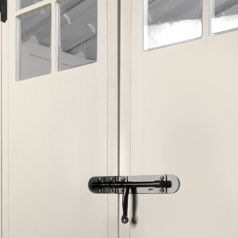 Casetta da Giardino in Resina Tuscany Evo 100.1 addossata, Pavimentazione inclusa, colore Beige, 139x95x201h cm