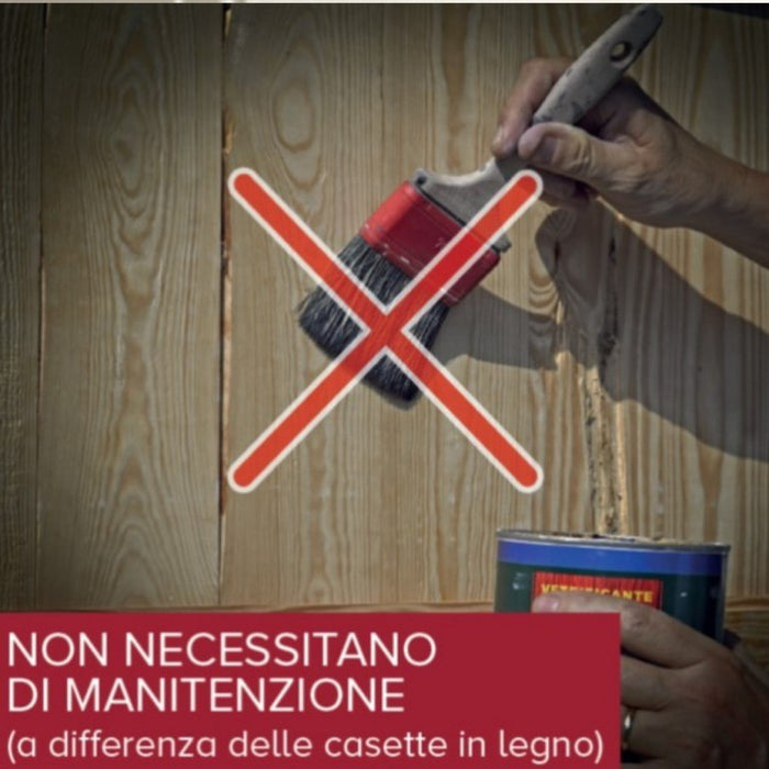 Casetta da Giardino in Resina Tuscany Evo 100.1 addossata, Pavimentazione inclusa, colore Beige, 139x95x201h cm