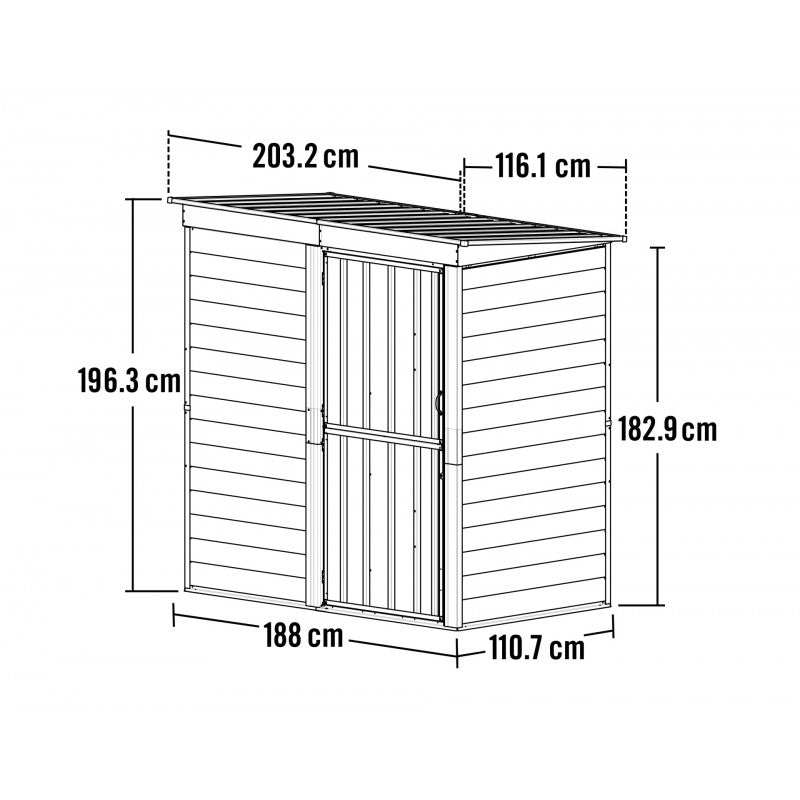 Casetta da Giardino Spacemaker Shed in a Box in metallo 200x110