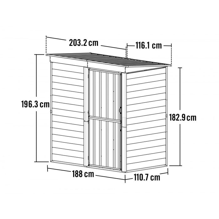 Casetta da Giardino Spacemaker Shed in a Box in metallo 200x110