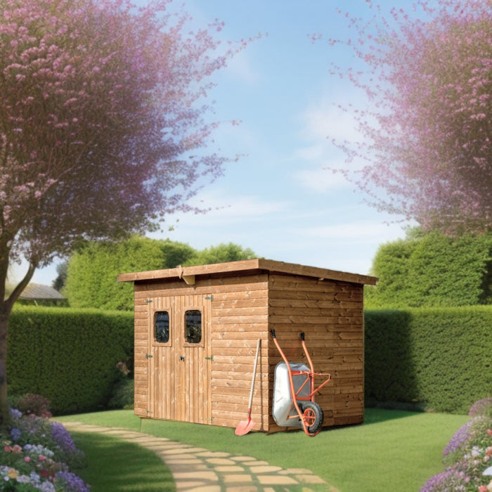 Casetta da Giardino Theora in legno termoriscaldato 19mm 316x180 Senza Pavimento