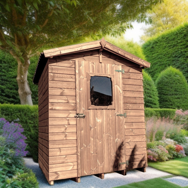 Casetta da Giardino Therma in legno trattato 19mm 160x160 con pavimento