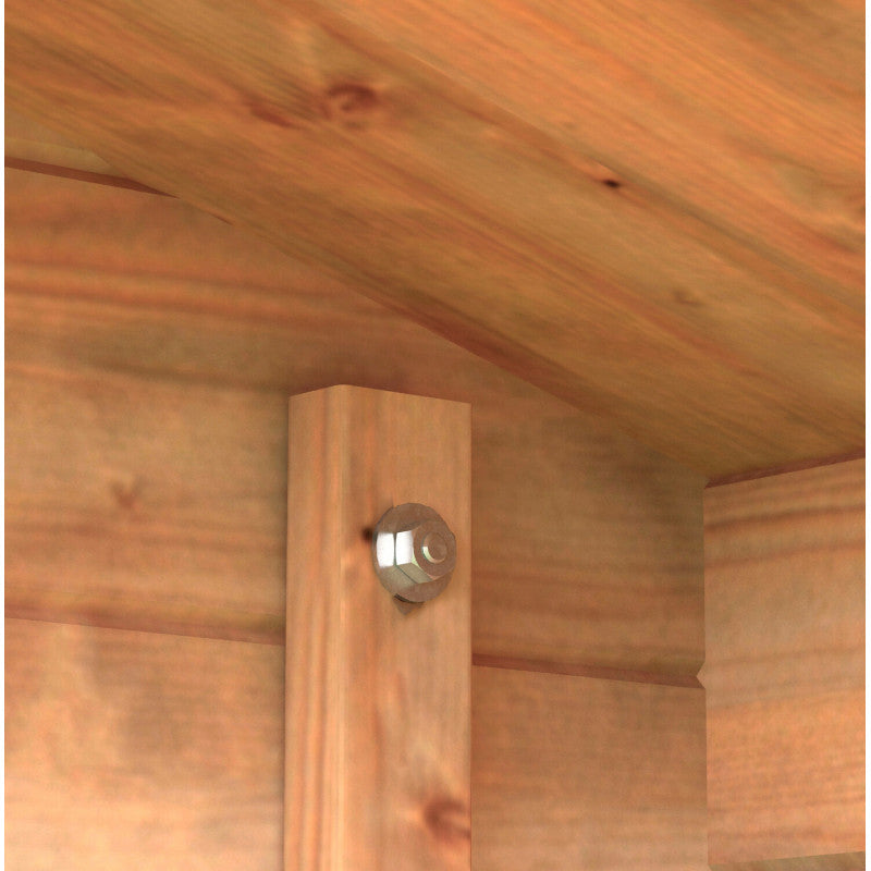 Casetta Esterni da Vivere Clara impregnata a pressione color marrone 206X176 cm