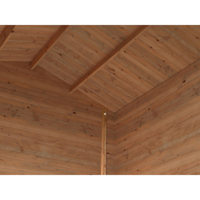 Casetta Esterni da Vivere Clara impregnata a pressione color marrone 206X176 cm