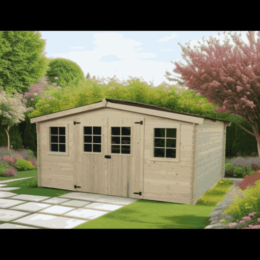 Casetta Foresta Balta tavole spessore 28 mm in legno massello 4x3 mt