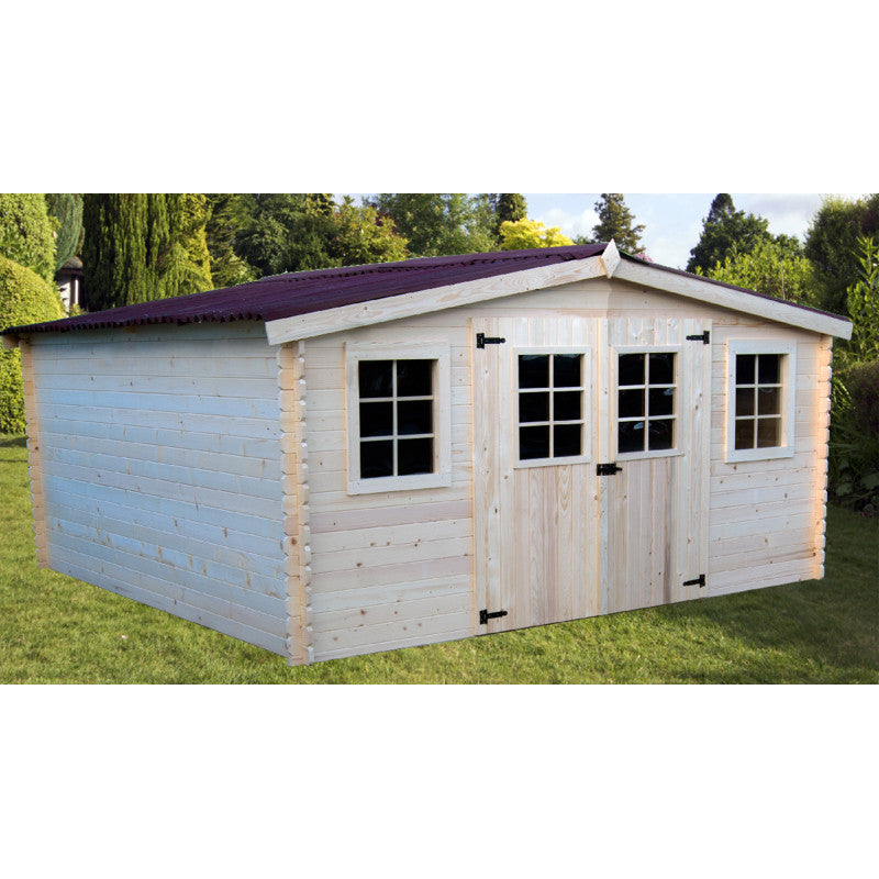 Casetta Foresta Balta tavole spessore 28 mm in legno massello 4x4 mt