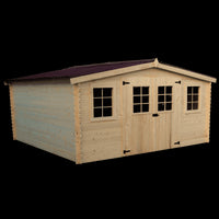 Casetta Foresta Balta tavole spessore 28 mm in legno massello 4x4 mt