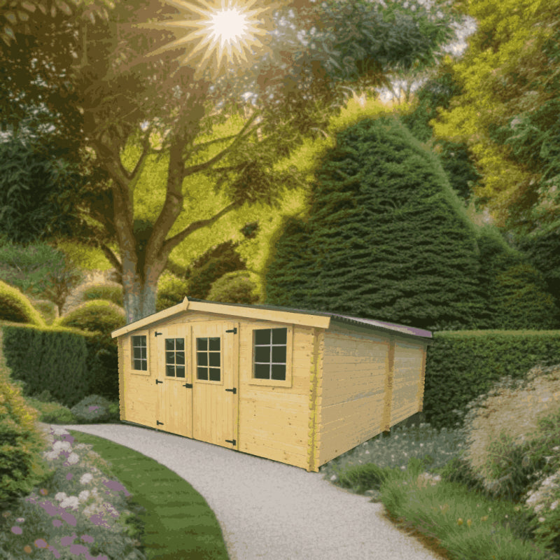 Casetta Foresta Balta tavole spessore 28 mm in legno massello 4x5 mt