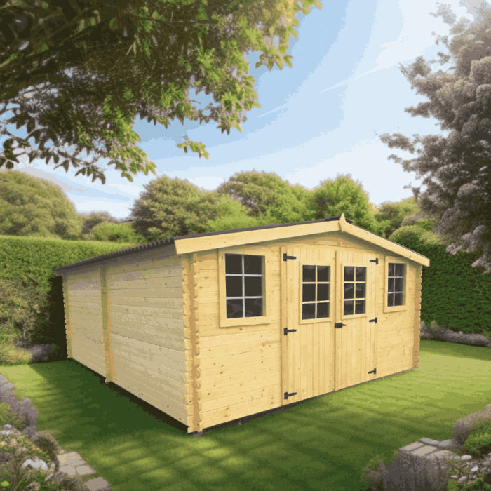 Casetta Foresta Balta tavole spessore 28 mm in legno massello 4x5 mt