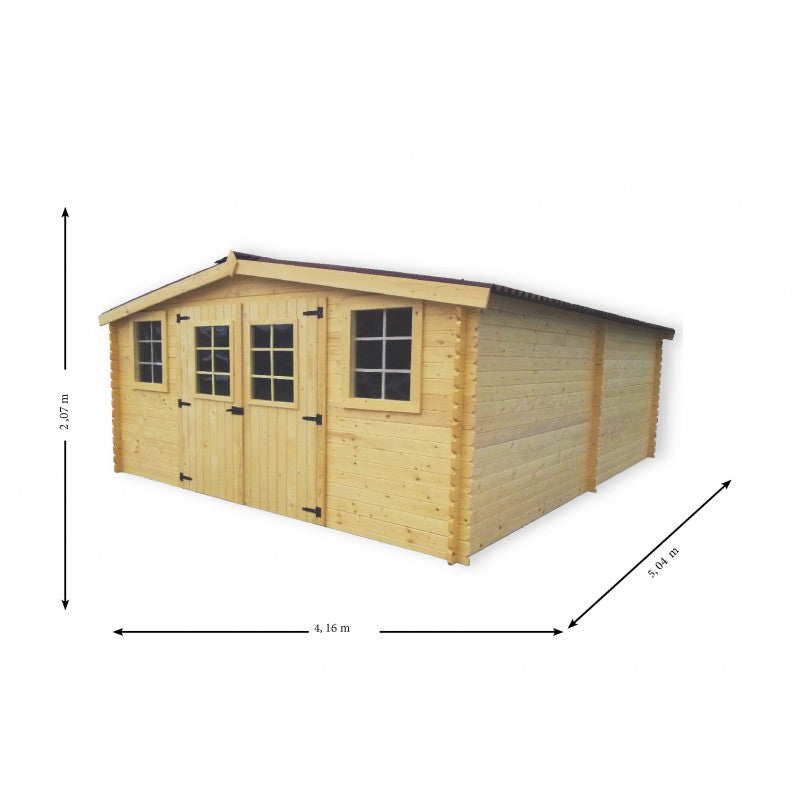 Casetta Foresta Balta tavole spessore 28 mm in legno massello 4x5 mt