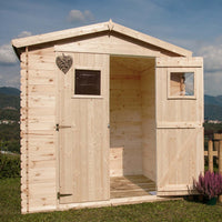 Giada - casetta da giardino in legno di abete 180x130 cm
