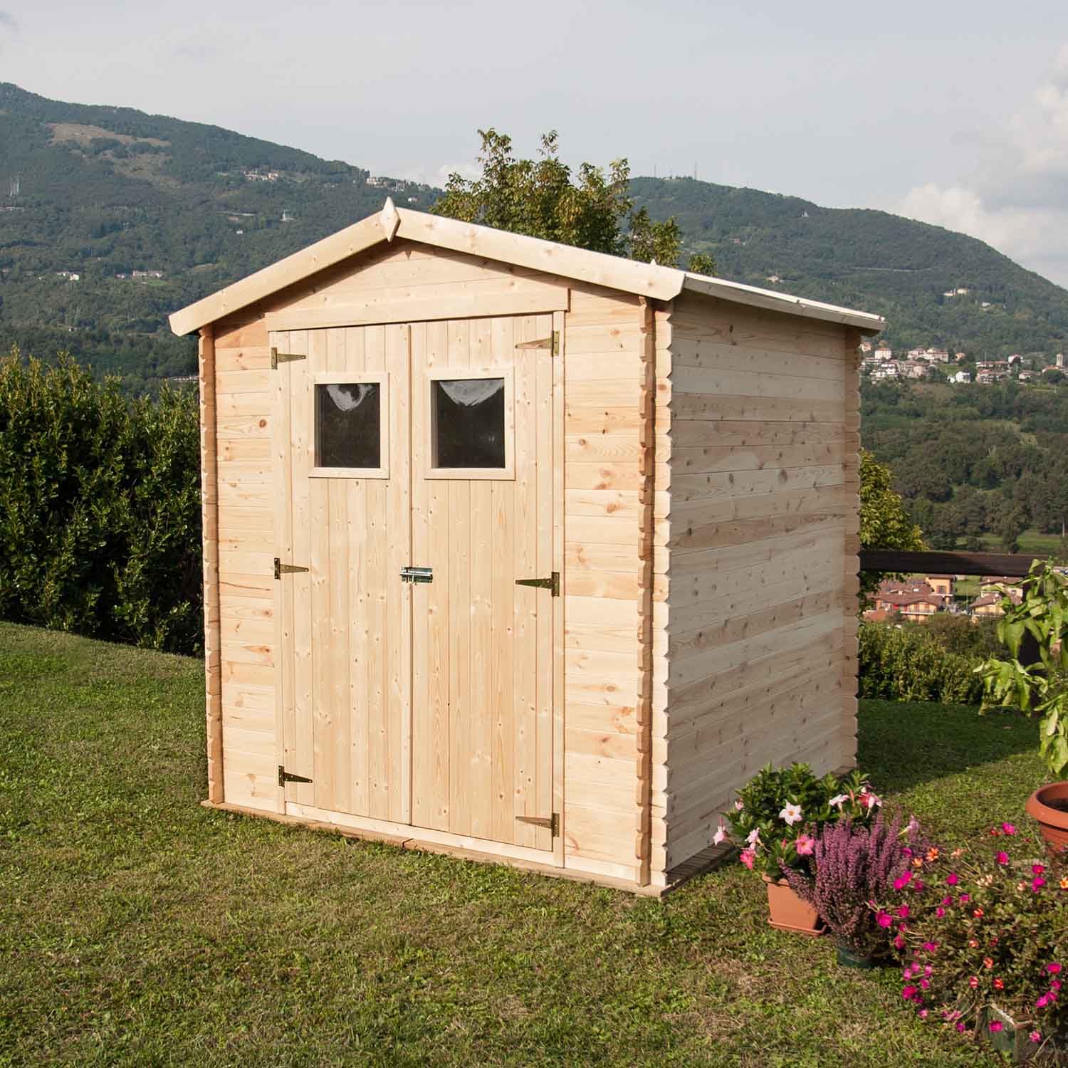 Giada - casetta da giardino in legno di abete 180x130 cm