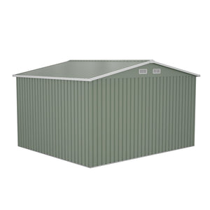 Casetta da giardino in acciaio zincato verde 3,21x2,77xh2,17 m - 131kg - 8,9 metri quadri