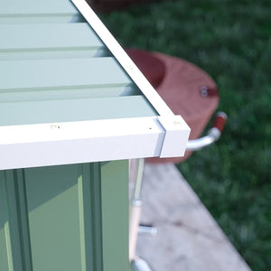 Casetta da giardino in acciaio zincato verde 3,21x2,77xh2,17 m - 131kg - 8,9 metri quadri