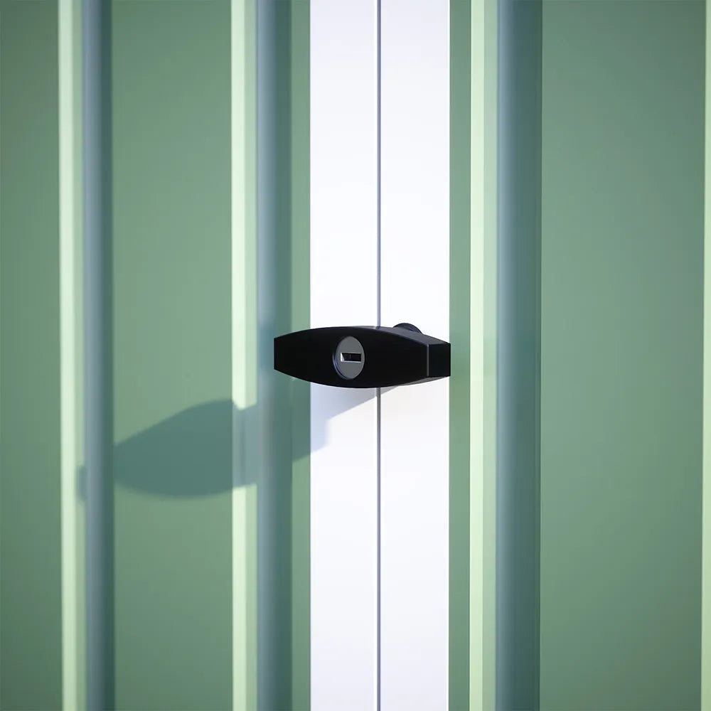 Casetta da giardino in acciaio zincato verde 3,21x2,77xh2,17 m - 131kg - 8,9 metri quadri