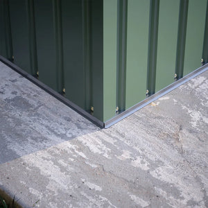 Casetta da giardino in acciaio zincato verde 3,21x2,77xh2,17 m - 131kg - 8,9 metri quadri