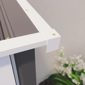 Casetta da giardino in acciaio zincato grigio 1,51x1,03xh1,96 m - 42,9kg- 1,55 metri quadri