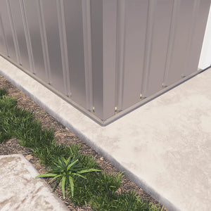 Casetta da giardino in acciaio zincato grigio 1,51x1,03xh1,96 m - 42,9kg- 1,55 metri quadri