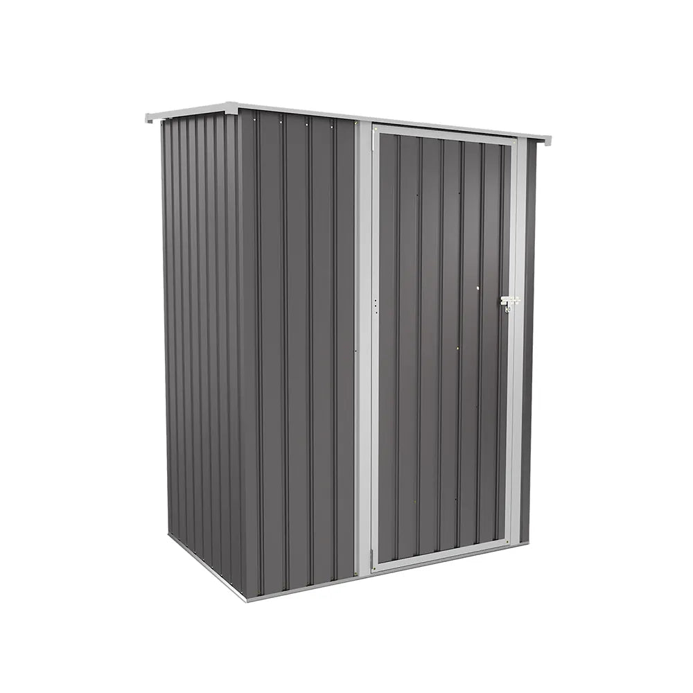 Casetta da giardino in acciaio zincato grigio 1,51x1,03xh1,96 m - 42,9kg- 1,55 metri quadri