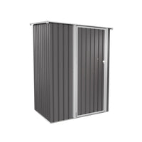 Casetta da giardino in acciaio zincato grigio 1,51x1,03xh1,96 m - 42,9kg- 1,55 metri quadri