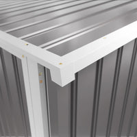 Casetta da giardino in acciaio zincato grigio 1,51x1,03xh1,96 m - 42,9kg- 1,55 metri quadri