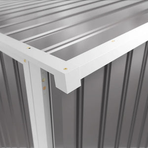 Casetta da giardino in acciaio zincato grigio 1,51x1,03xh1,96 m - 42,9kg- 1,55 metri quadri